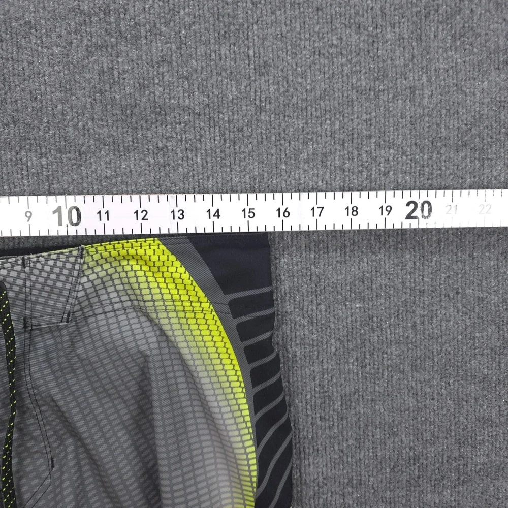 Billabong Platinum X Boardshorts Mens 30 Gray Neon Lime Green Swim Trunk Surfing